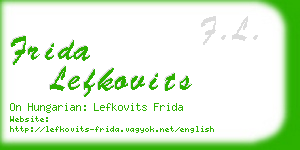 frida lefkovits business card